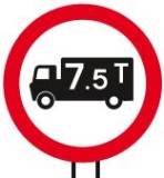 restriction for vehicles 7.5 tonnes and over