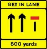 right hand lane closed 800 yards ahead