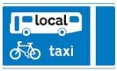 with-flow bus, taxi and cycle lane