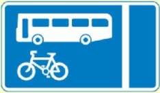 bus and cycle lane