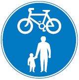 cyclist and pedestrian route