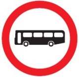 no buses sign