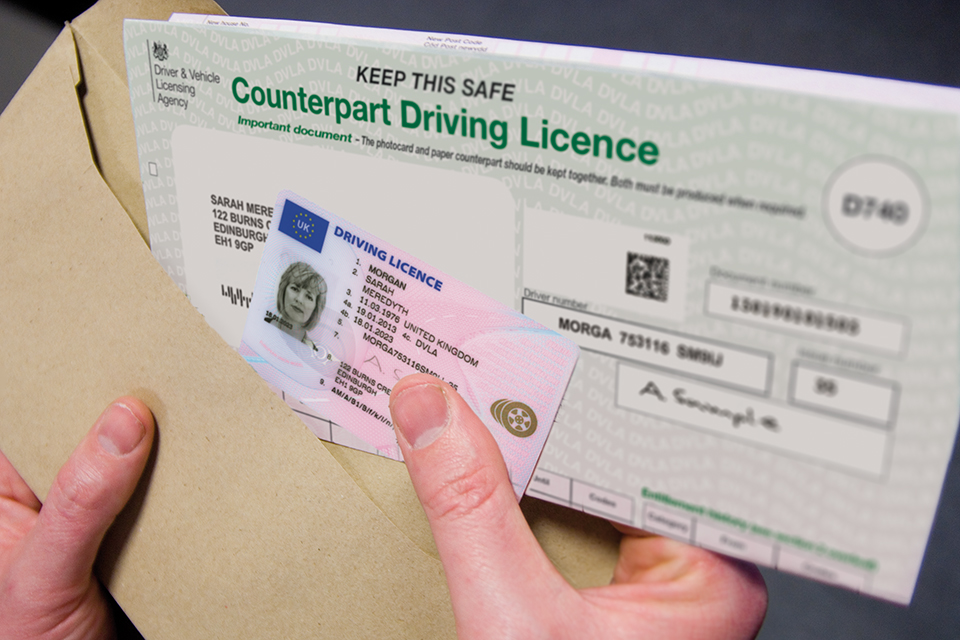 Driving licence photocard and counterpart
