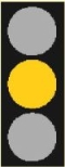 Amber traffic light