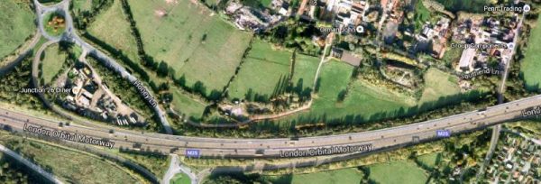 Junction 26 Waltham Abbey M25 eastbound