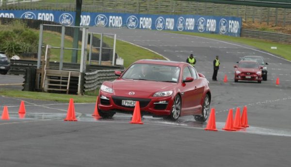 Mazda RX-8 overseas launch at a racetrack