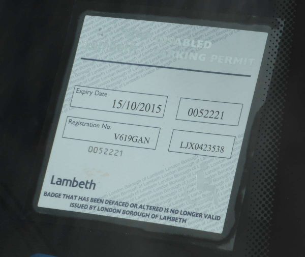 Disability permit