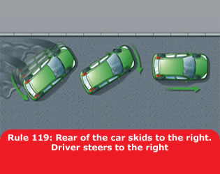 hc_rule_119_rear_of_the_car_skids_to_the_right_driver_steers_to_the_right