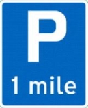 parking-one-mile-ahead-information-sign