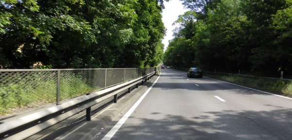 crash barrier alongside a dual carriageway