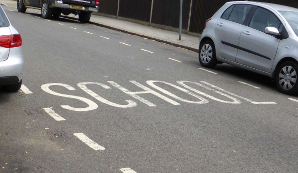 school road marking