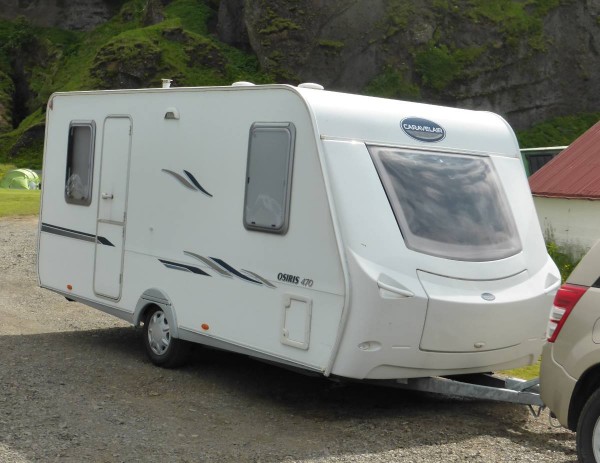 A caravan with a long overhang at the back can suffer from swing out