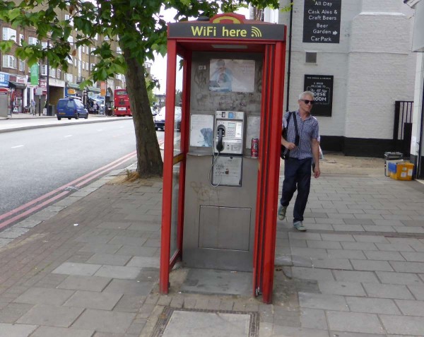 telephone box with wi-fi