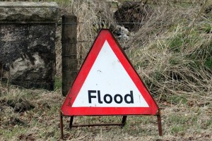 A flood sign might not have been put up if it's a flash flood