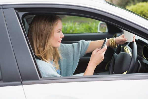 talking on mobile phone when driving