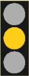 Amber traffic light