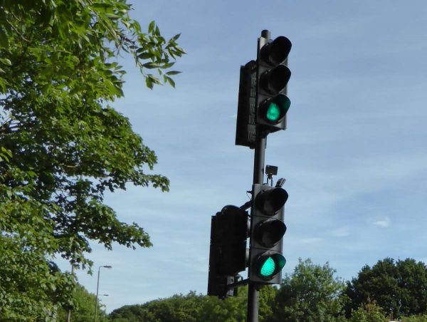 Green traffic lights