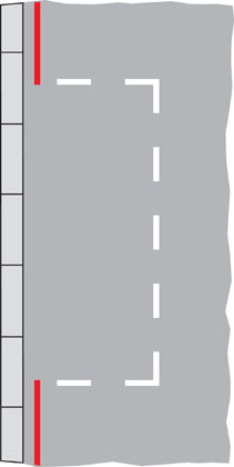 What does the white line along the side of the road indicate? - Theory Test